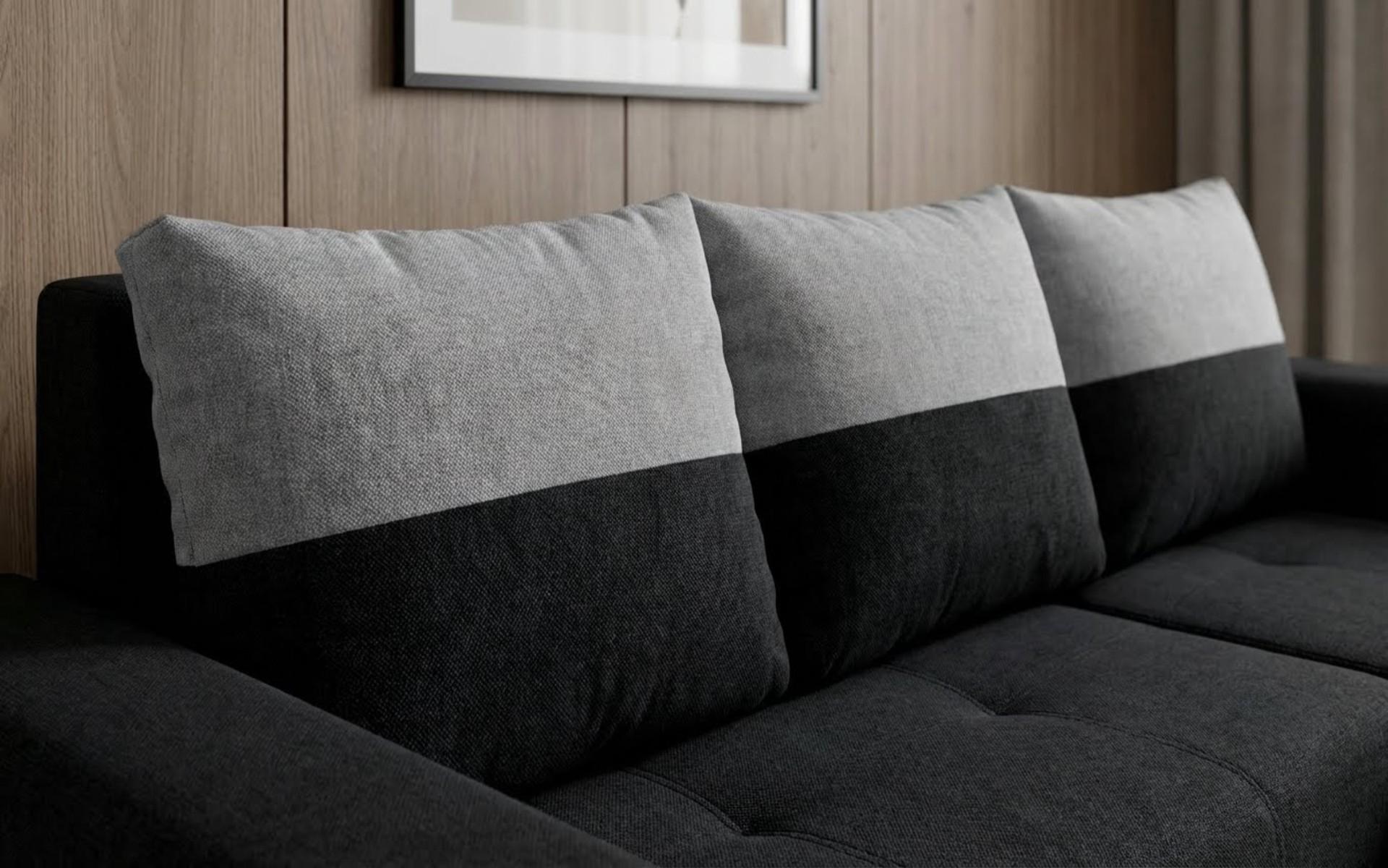 Extendable corner sofa Grand, graphite + grey  8